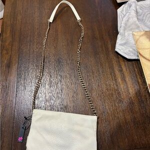 2B Bebe Cream Crossbody Bag with Chain Strap